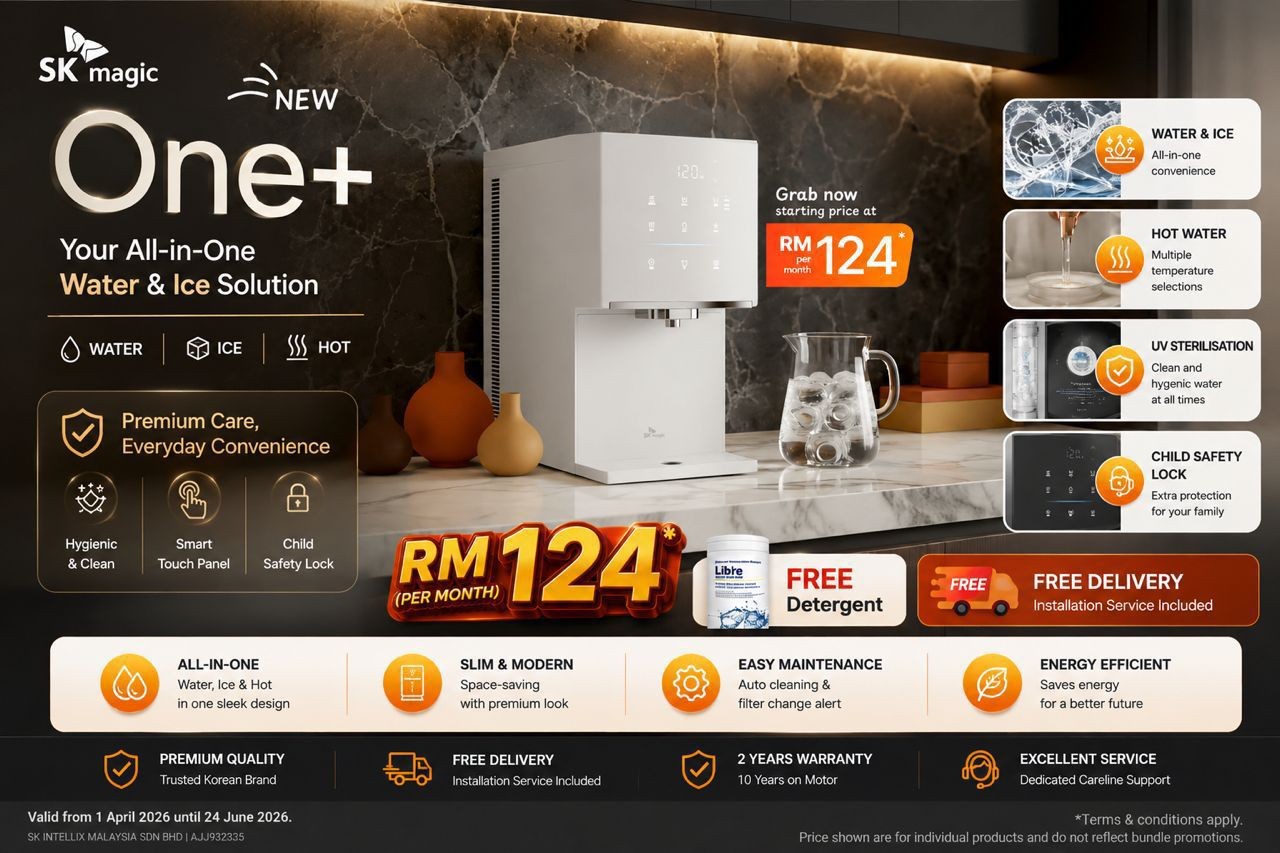 SK Magic One+ water and ice solution promo RM124 sebulan