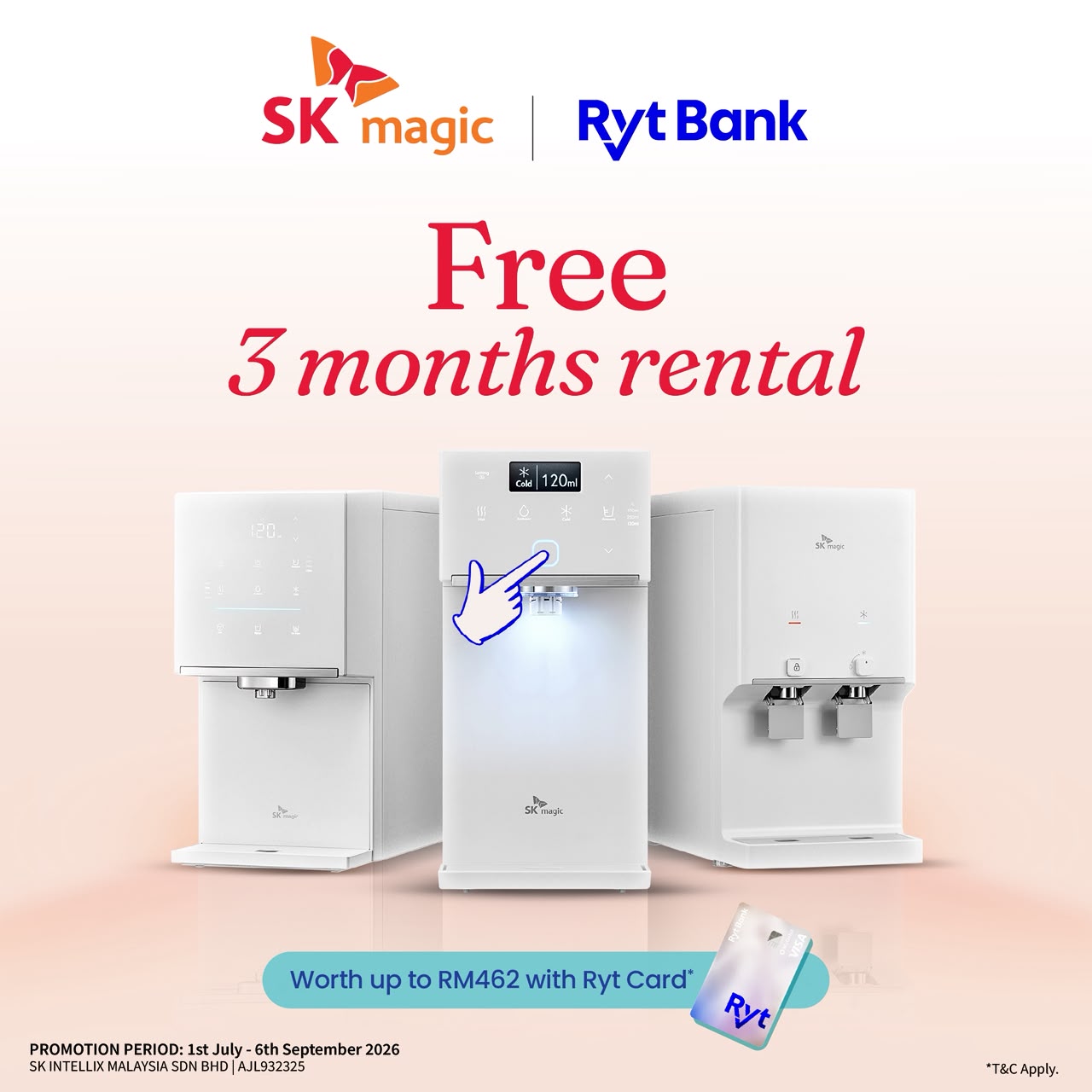 SK Magic dan Ryt Bank promo sewa percuma 3 bulan, 1 Julai hingga 6 September 2026
