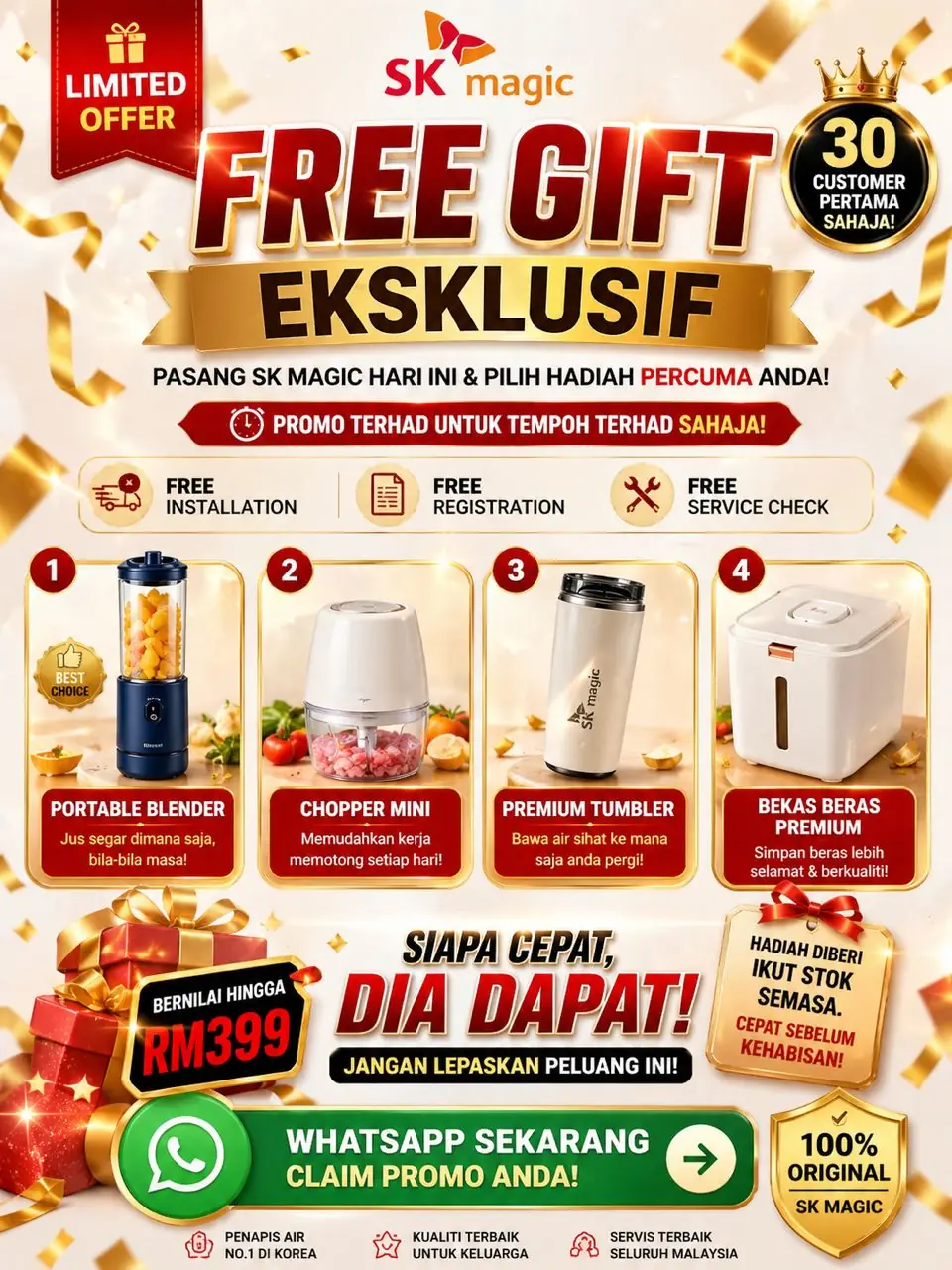 Free Gift Eksklusif SK Magic - Bernilai Hingga RM399