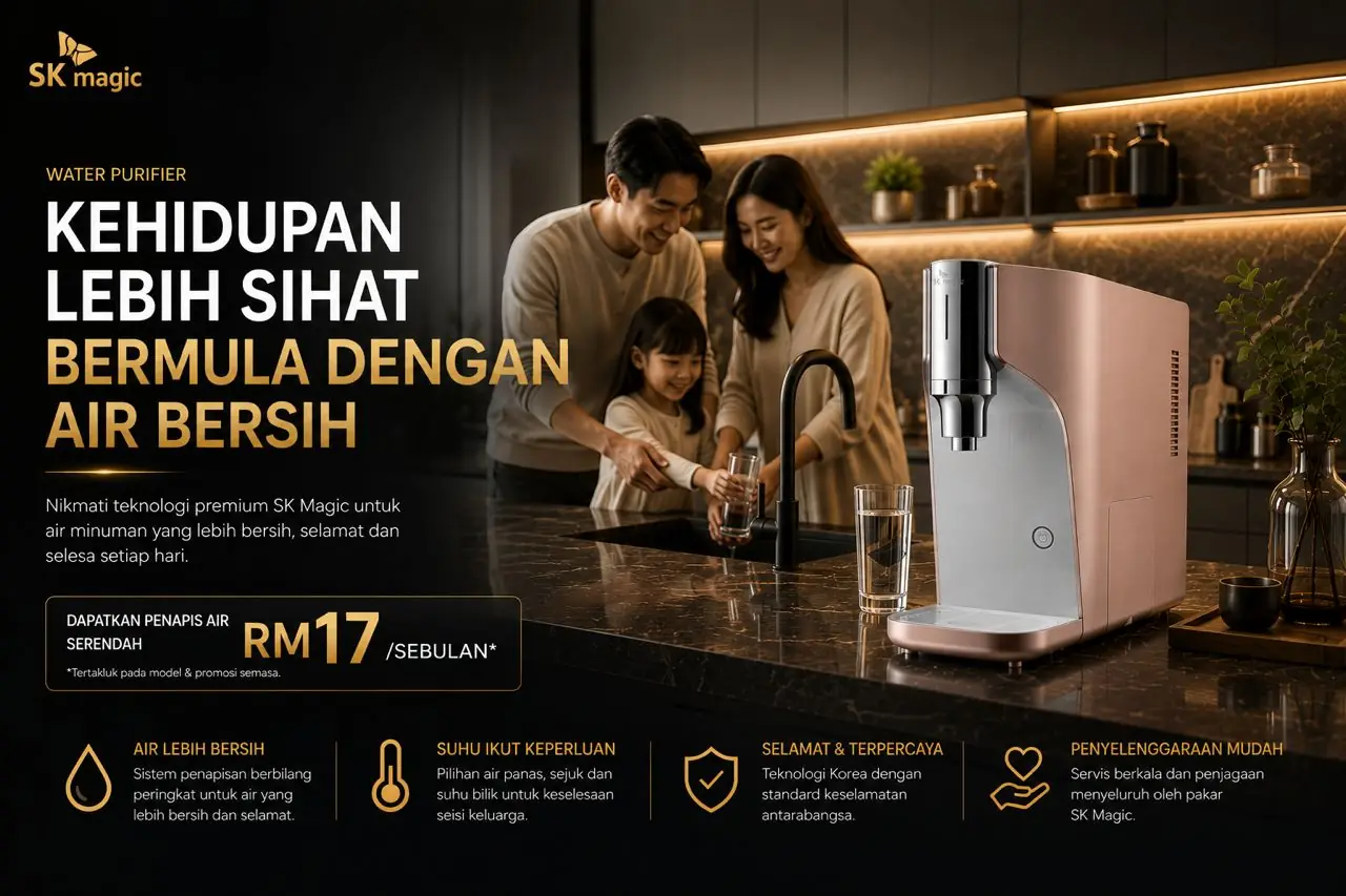 Kehidupan Lebih Sihat Bermula Dengan Air Bersih - SK Magic Water Purifier